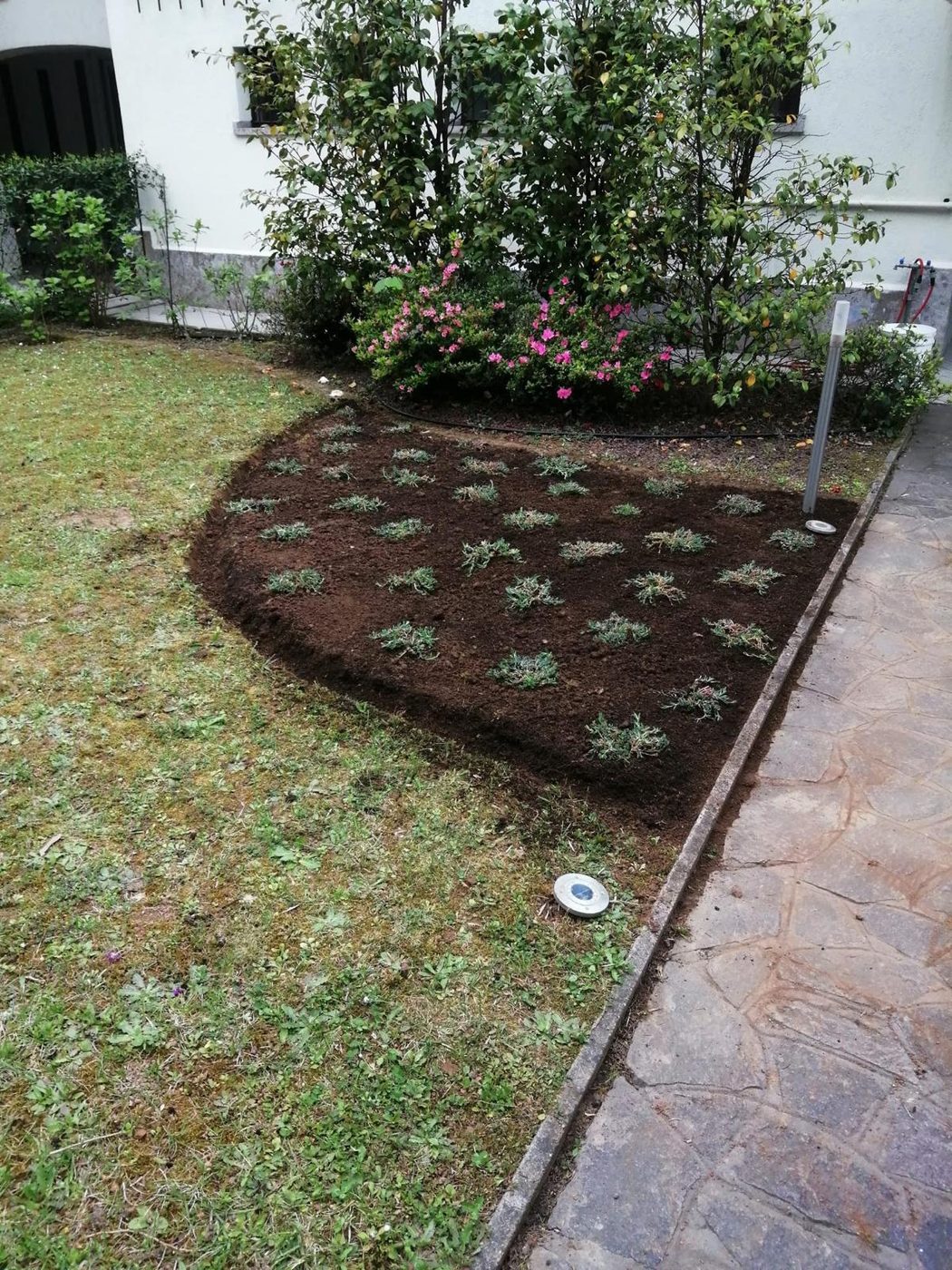 Giardino con bordo in pavé